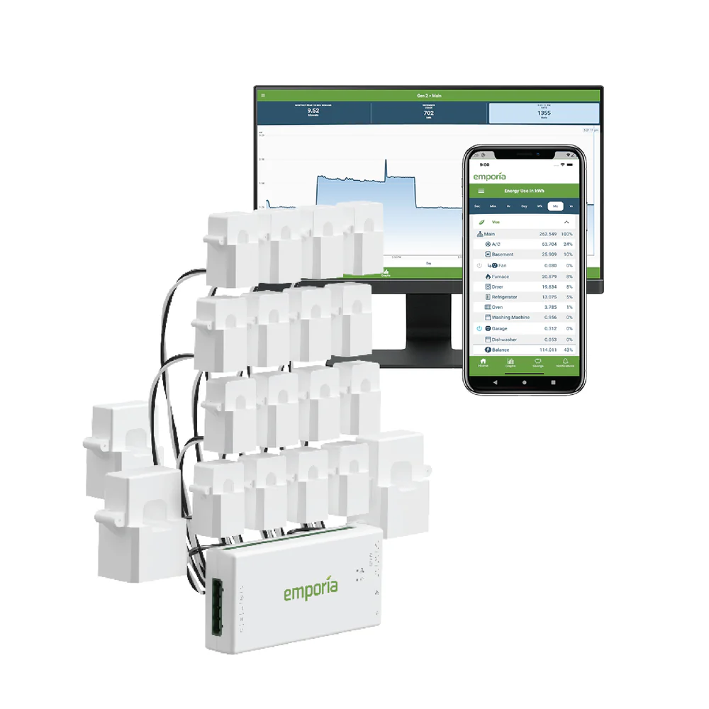 Emporia Vue 3 Commercial 3-Phase Smart Energy Monitor w/16 Sensors