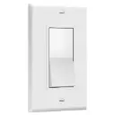 ENERLITES Decorator On/Off Paddle Switch with Wall Plates, Single Pole, 3 Wire, Grounding Screw, Residential Grade, 15A 120V/277V, UL Listed, 91150, White